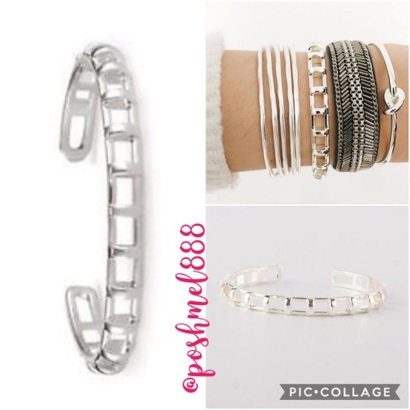 :: Stella & Dot⚔️[SILVER] Cage Cuff Bracelet - Picture 4 of 9
